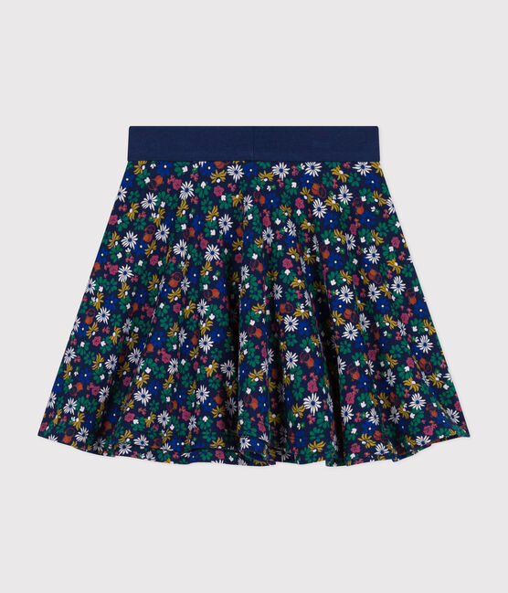 Gonna in cotone bambina blu MEDIEVAL/bianco MULTICO