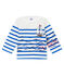 Marinière creativa per bebé maschio bianco MARSHMALLOW/blu PERSE