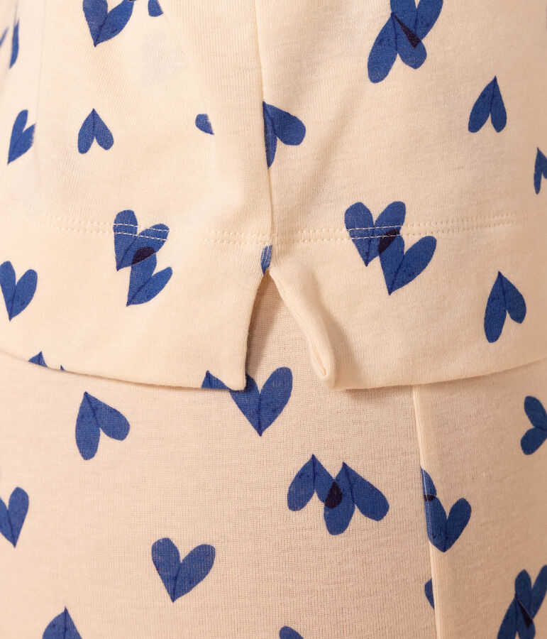 Pigiama cuore donna in cotone bianco AVALANCHE/ MULTICO