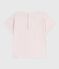 T-shirt a maniche corte in cotone tinta unita neonato rosa FLEUR