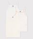 Confezione da 2 canottiere con spalline a cuoricini bambina in cotone