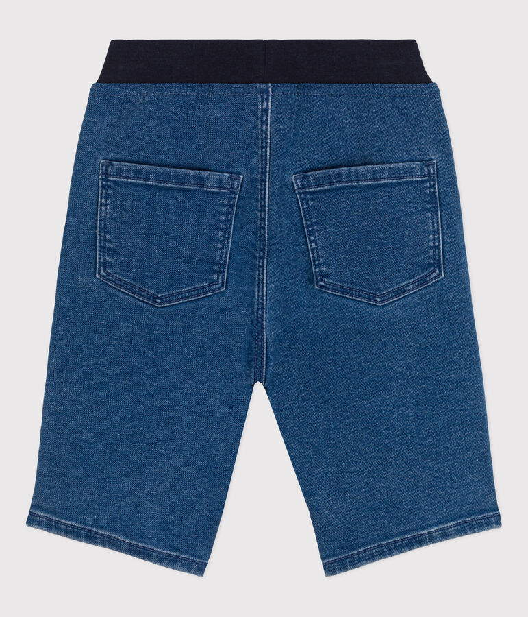 Bermuda in denim bambino blu
