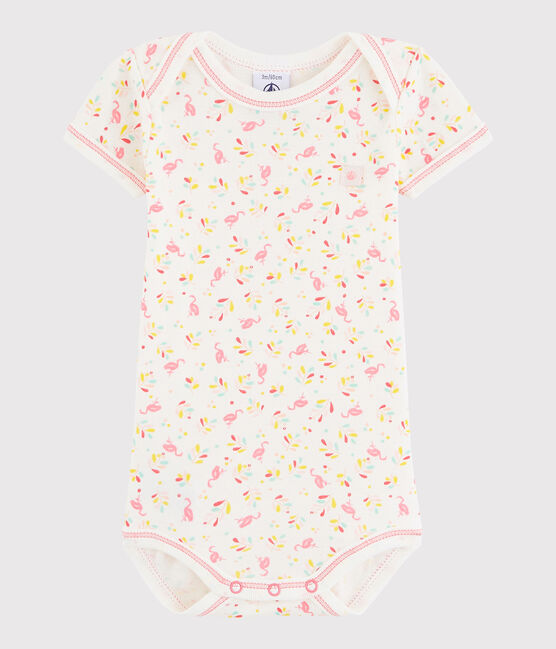 Body manica corta bebè femmina bianco MARSHMALLOW/rosa CUPCAKE/ MULTICO