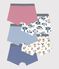 Set di boxer in cotone con stampa bambino multicolore