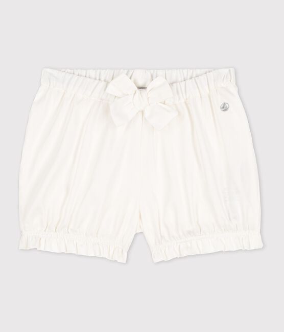 Clotte bloomer in raso di seta bebè femmina bianco MARSHMALLOW/bianco MULTICO