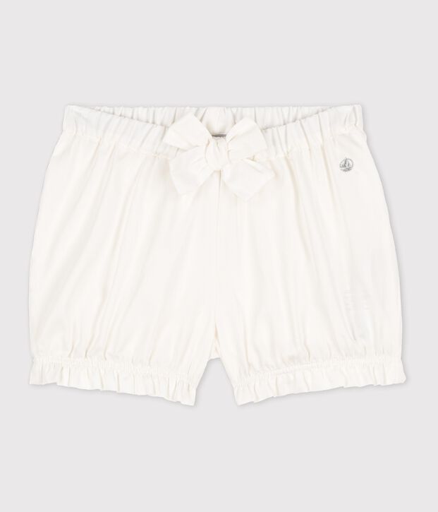 Clotte bloomer in raso di seta beb&egrave; femmina bianco/multicolore