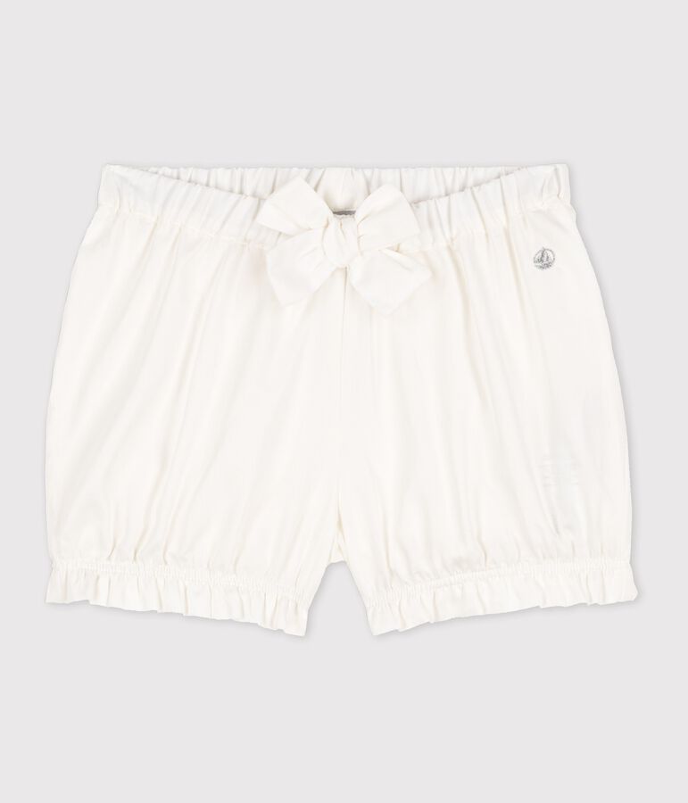 Clotte bloomer in raso di seta beb&egrave; femmina bianco/multicolore
