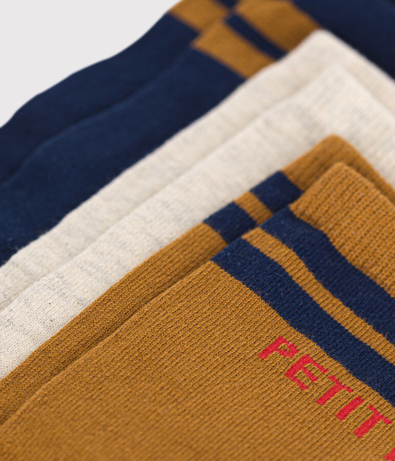 3 paia di calze in cotone tinta unita bambino multicolore