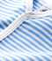 Tutina senza piedi a righe blu bebè in cotone blu EDNA/bianco MARSHMALLOW