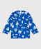 T-shirt anti UV con stampa spiaggia neonato blu PORCELANA/ MARSHMALLOW
