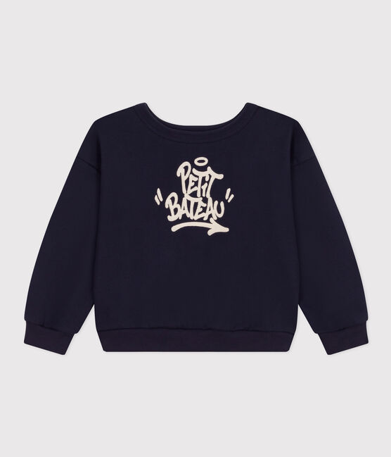Felpa in molleton bambino blu SMOKING