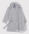 Accappatoio bambino unisex in spugna motivo a righe bianco LAIT/blu MEDIEVAL