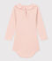 Body in cotone a manica lunga con collaretto rosa SALINE