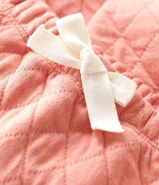Pantalone in tubique trapuntato bebè rosa PAPAYE