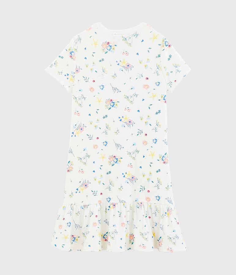 Camicia da notte bambina con diadema bianco/multicolore