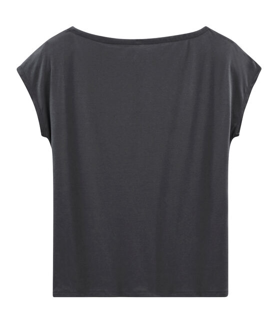 T-shirt maniche corte donna in cotone sea island grigio MAKI