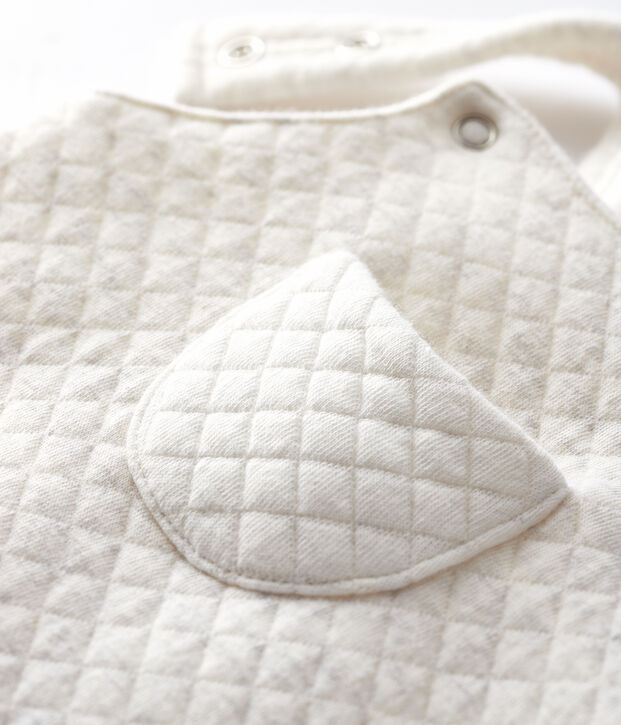 Salopette lunga neonato in tessuto tubico beige