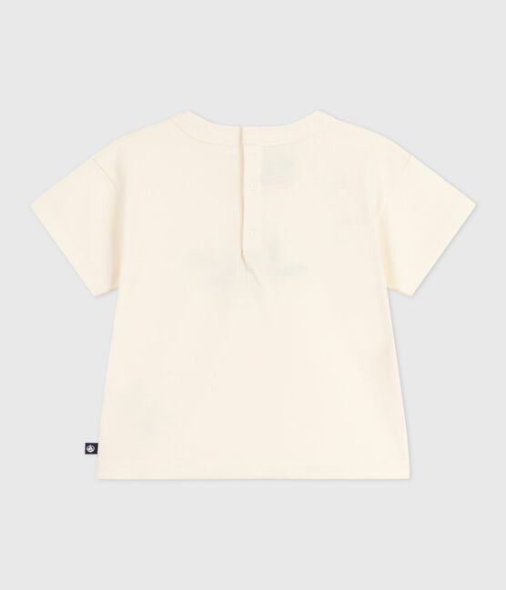 T-shirt a maniche lunghe in cotone con cuore stampato neonata MILK/ MULTICO