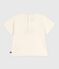 T-shirt a maniche lunghe in cotone con cuore stampato neonata MILK/ MULTICO