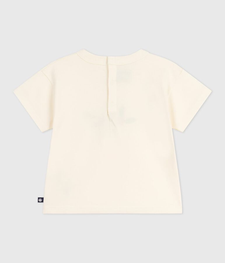 T-shirt a maniche lunghe in cotone con cuore stampato neonata MILK/ MULTICO