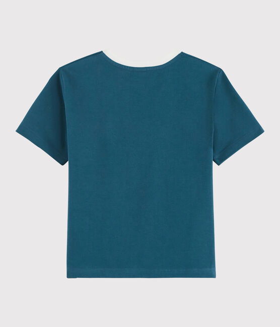 T-shirt serigrafata bambino blu SHADOW