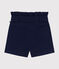 Shorts in tela di cotone bambina blu MEDIEVAL