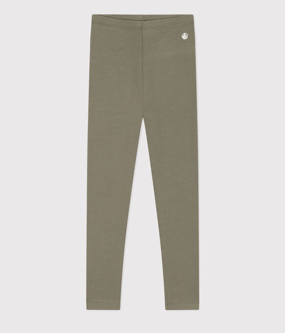 Jeggings bambina in jersey elasticizzato verde MARECAGE