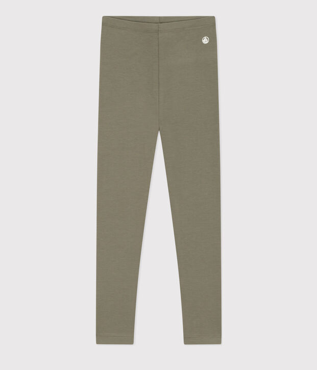 Jeggings bambina in jersey elasticizzato verde