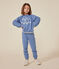 Maglia in tessuto felpato bambina/bambino blu BEACH