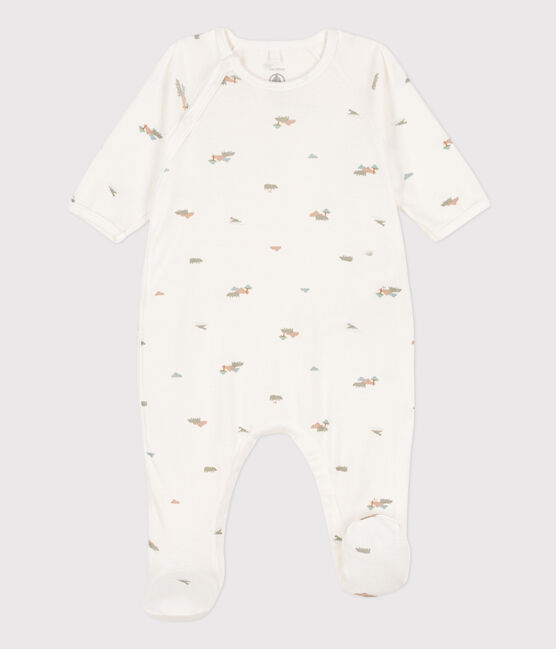 Tutina pigiama animali in cotone bianco MARSHMALLOW/bianco MULTICO