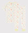 Pigiama stelle colorate bambino in cotone biologico bianco MARSHMALLOW/bianco MULTICO