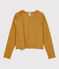 Cardigan lana e cotone bambina giallo BOUDOR
