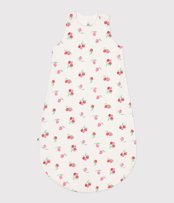 Sacco nanna neonato in cotone a fiori TOG 1 bianco MARSHMALLOW/bianco MULTICO