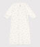 Tutina e sacco nanna con stampa in cotone bianco MARSHMALLOW/ EDNA