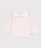 Marini&egrave;re con colletto in cotone neonato rosa/rosa