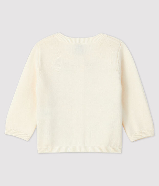 Cardigan a maniche lunghe beb&egrave; femmina bianco