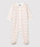 Tutina pigiama bebè Petit Bateau Je t'aime in cotone bianco MARSHMALLOW/rosso TERKUIT