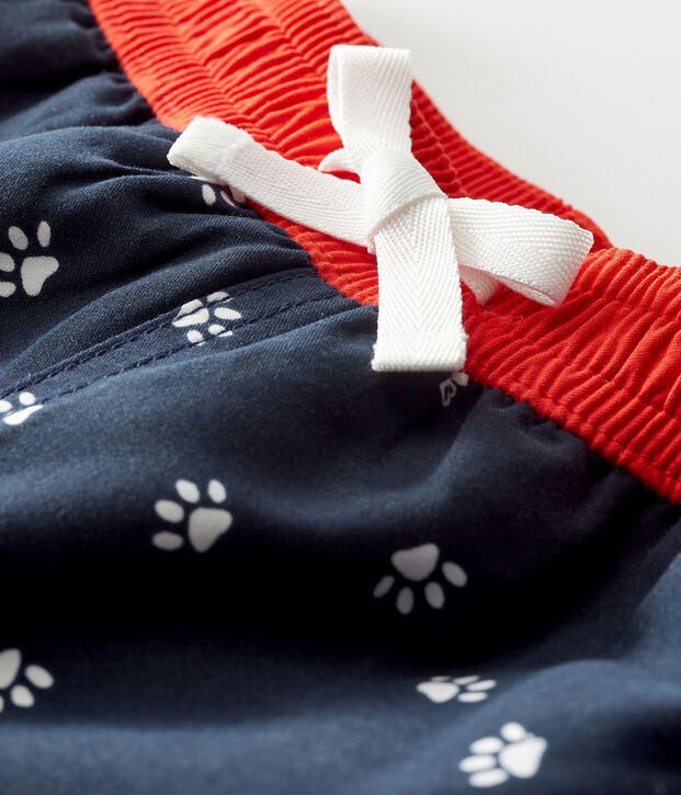 Short da mare beb&egrave; maschio in fantasia blu/multicolore