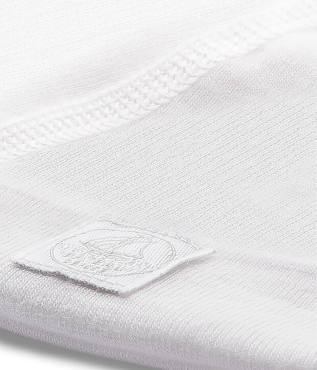 Cappellino nascita beb&eacute; millerighe rosa/bianco