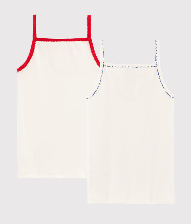 Confezione da 2 canottiere con spalline Made in France bambina variante 1
