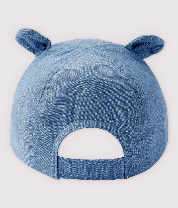 Cappellino in denim beb&eacute; femmina/maschio blu