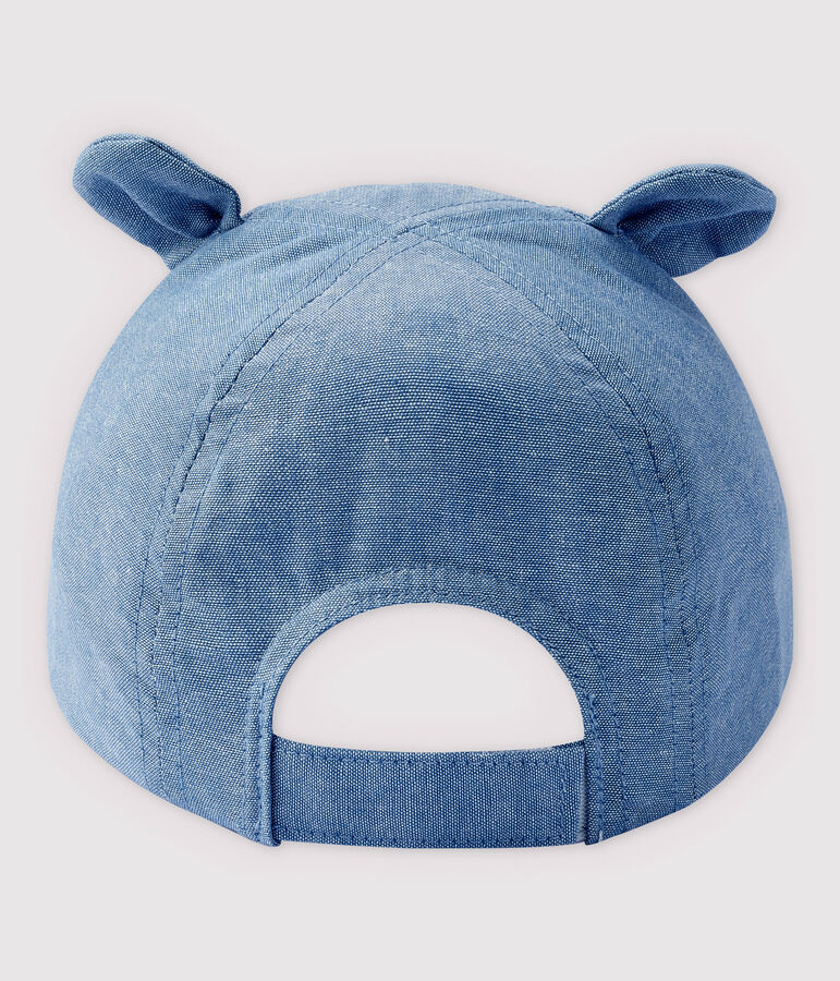 Cappellino in denim beb&eacute; femmina/maschio blu