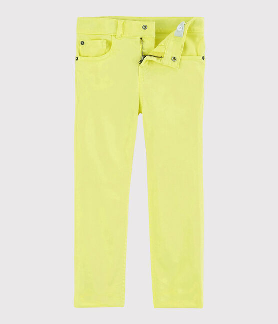 Pantaloni in serge bambino giallo CITRONEL