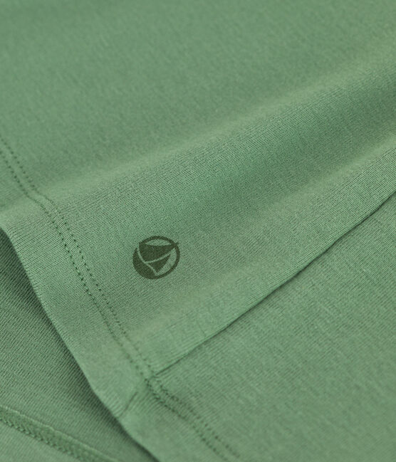 T-shirt L'Iconique in cotone tinta unita donna verde PALMERAIE