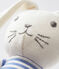 Coudou coniglietto sonaglio bebè unisex blu SMOKING/bianco MARSHMALLOW