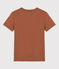 T-shirt L'ICONIQUE girocollo in cotone da donna marrone CINA