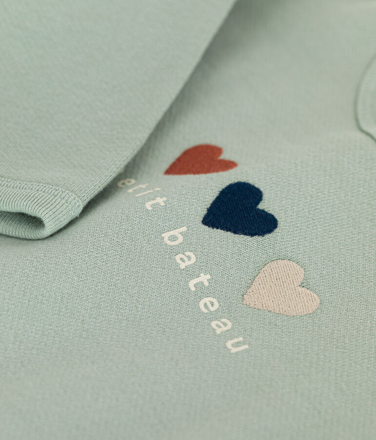 Felpa in pile beb&egrave; verde