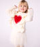 Felpa in cotone stampato bambino ecru MILK