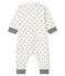 Tutina blu a stelle bebé a costine bianco MARSHMALLOW/grigio GRIS