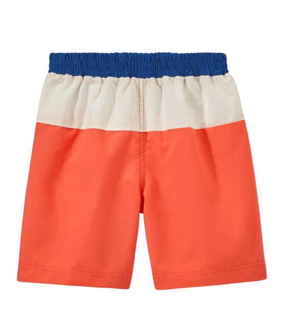 Boxer da bagno tricolore arancione ORIENT/bianco MARSHMALLOW/ PERSE